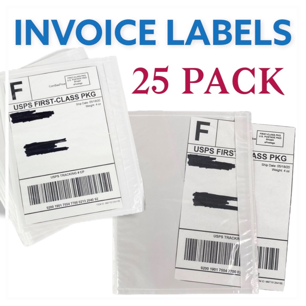 Home Office 25 (7.5 X 5.5) Clear Postage Invoice Label Pocket PRICE IS FIRM - Picture 8 of 11
